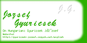 jozsef gyuricsek business card